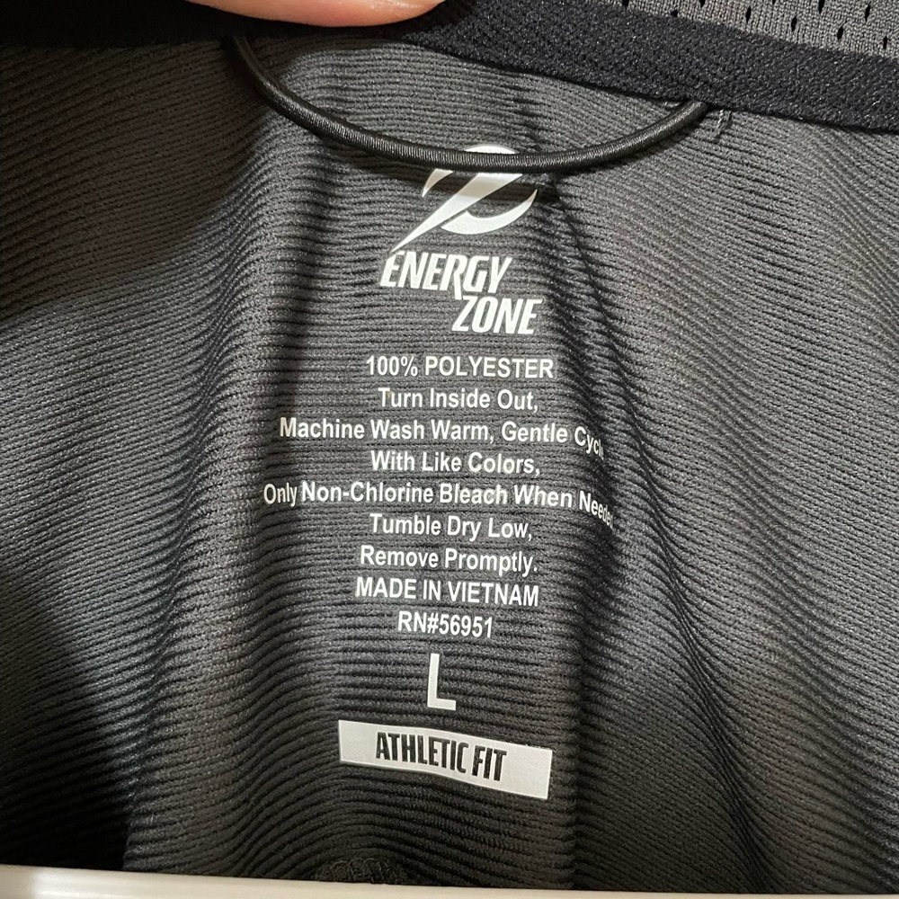 New Energy Zone Mens Athletic Fit Tank Top Gray Size Large - Picture 5 of 7
